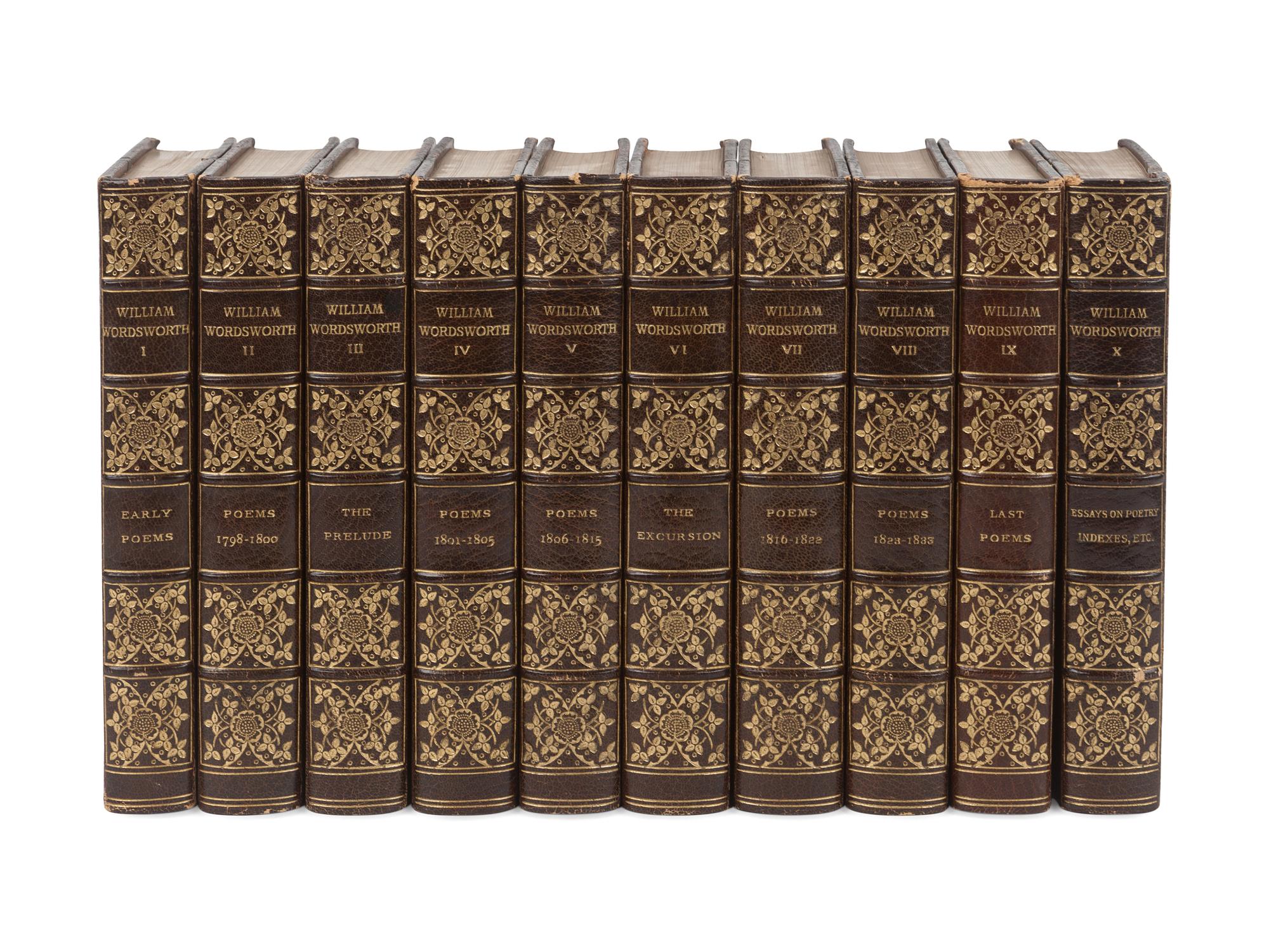 [BINDING]. WORDSWORTH, William (1770-1850). The Complete Poetical Works of William Wordsworth . Boston and New York: Houghton Mifflin Company, 1910-1911. (ETA 42)