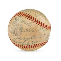 A 1944 Cincinnati Reds Team Signed Autograph Baseball