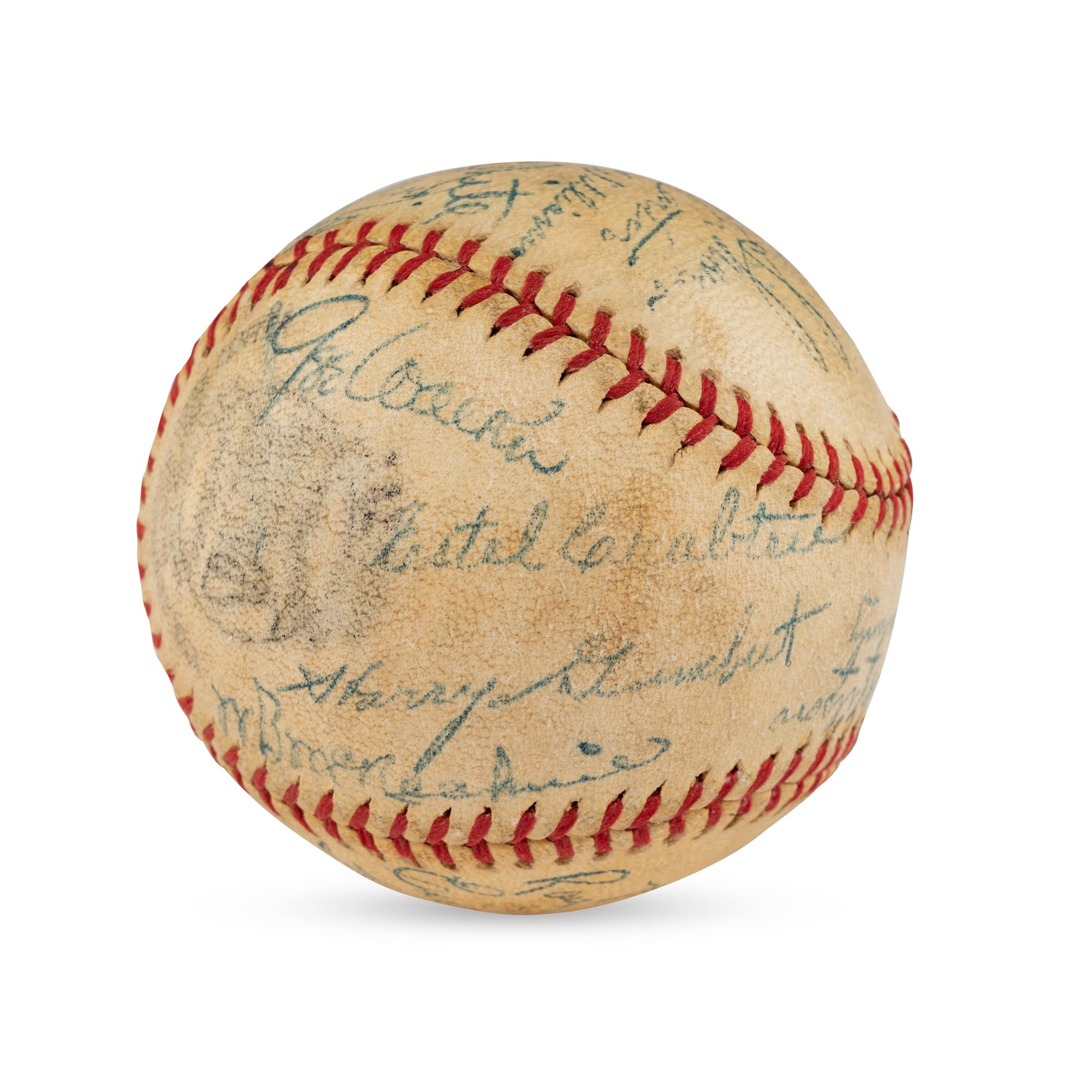 A 1944 Cincinnati Reds Team Signed Autograph Baseball