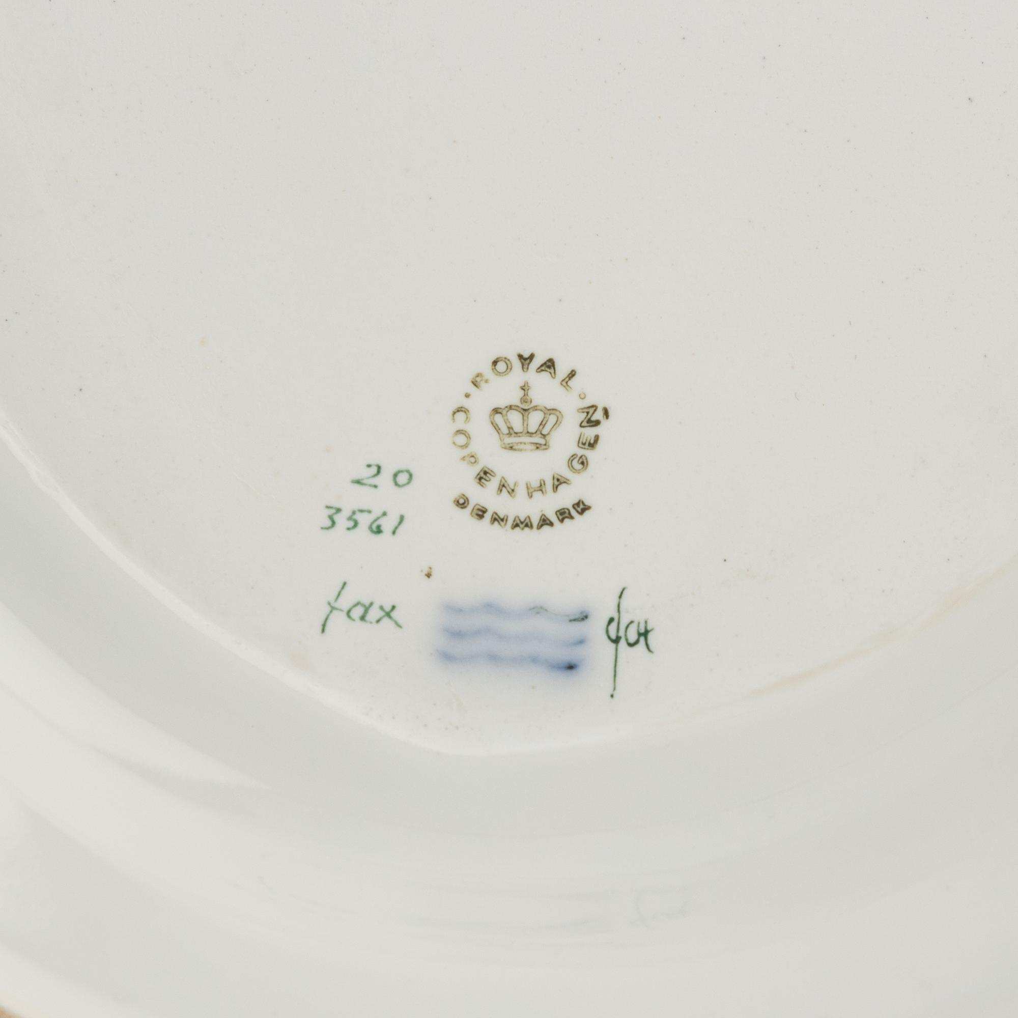 A Royal Copenhagen Flora Danica Porcelain Tureen with Cover and Stand