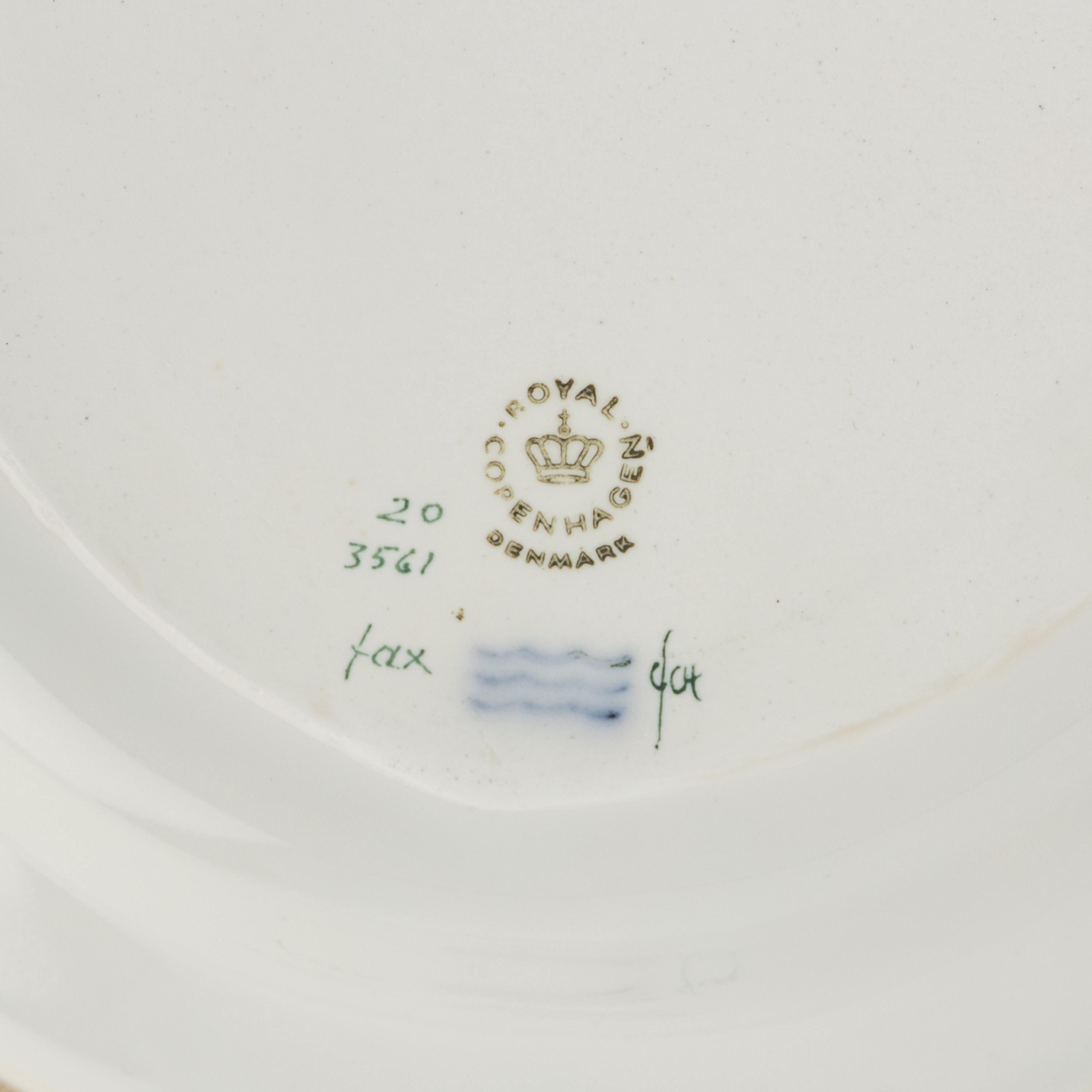 A Royal Copenhagen Flora Danica Porcelain Tureen with Cover and Stand