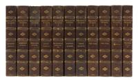 (BINDINGS) SMOLLETT, TOBIAS AND HENRY FIELDING. Fielding's Works, 5 vols., together with Smollett's Works, 6 vols. London, 1886, 1890.