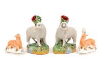 A Group of Four Staffordshire Figures