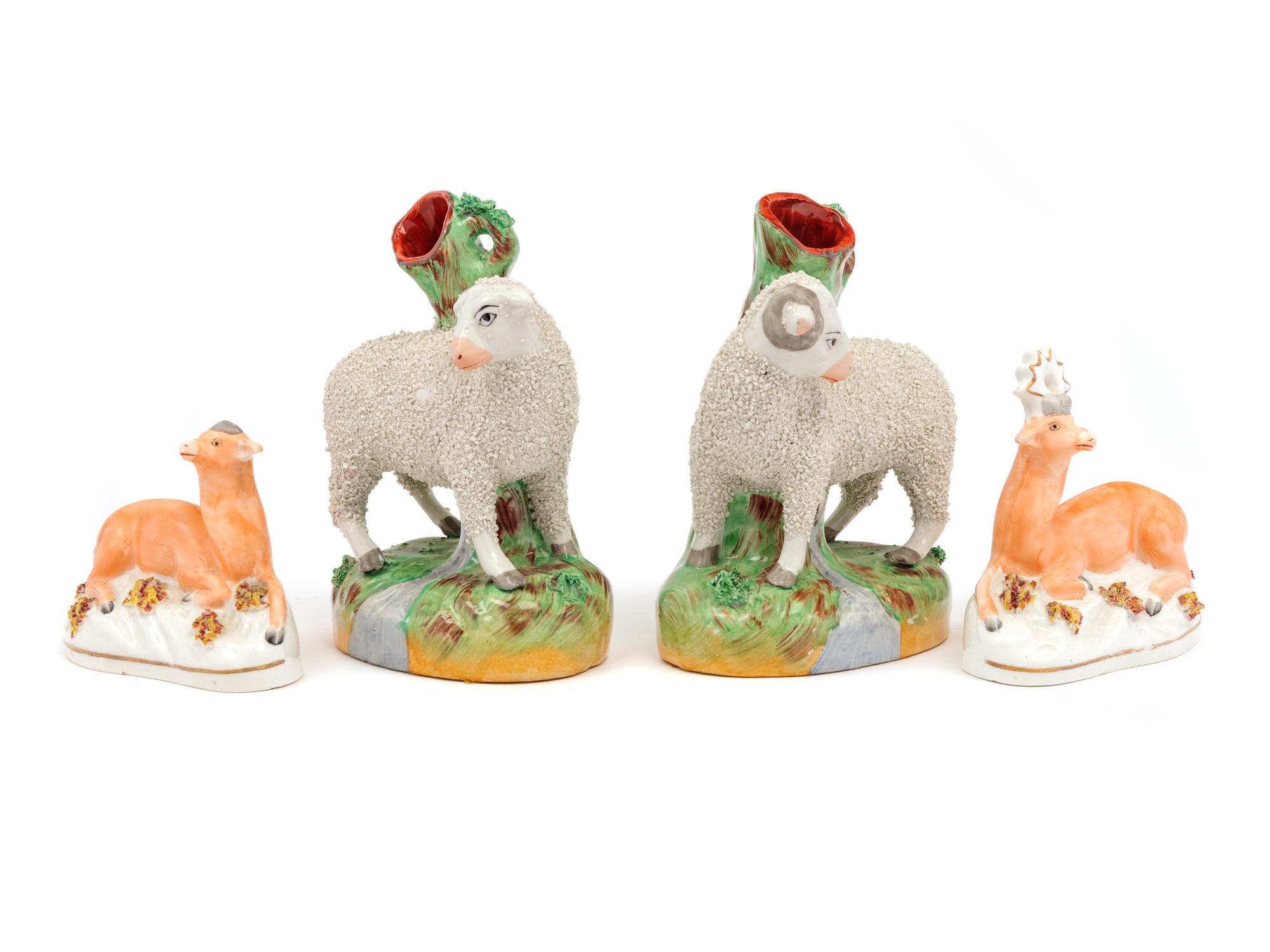 A Group of Four Staffordshire Figures