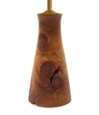 Danish, c.1960, carved wood lamp
