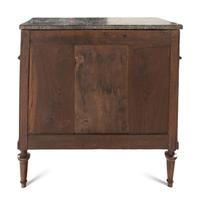 A Louis XVI Mahogany Marble-Top Commode