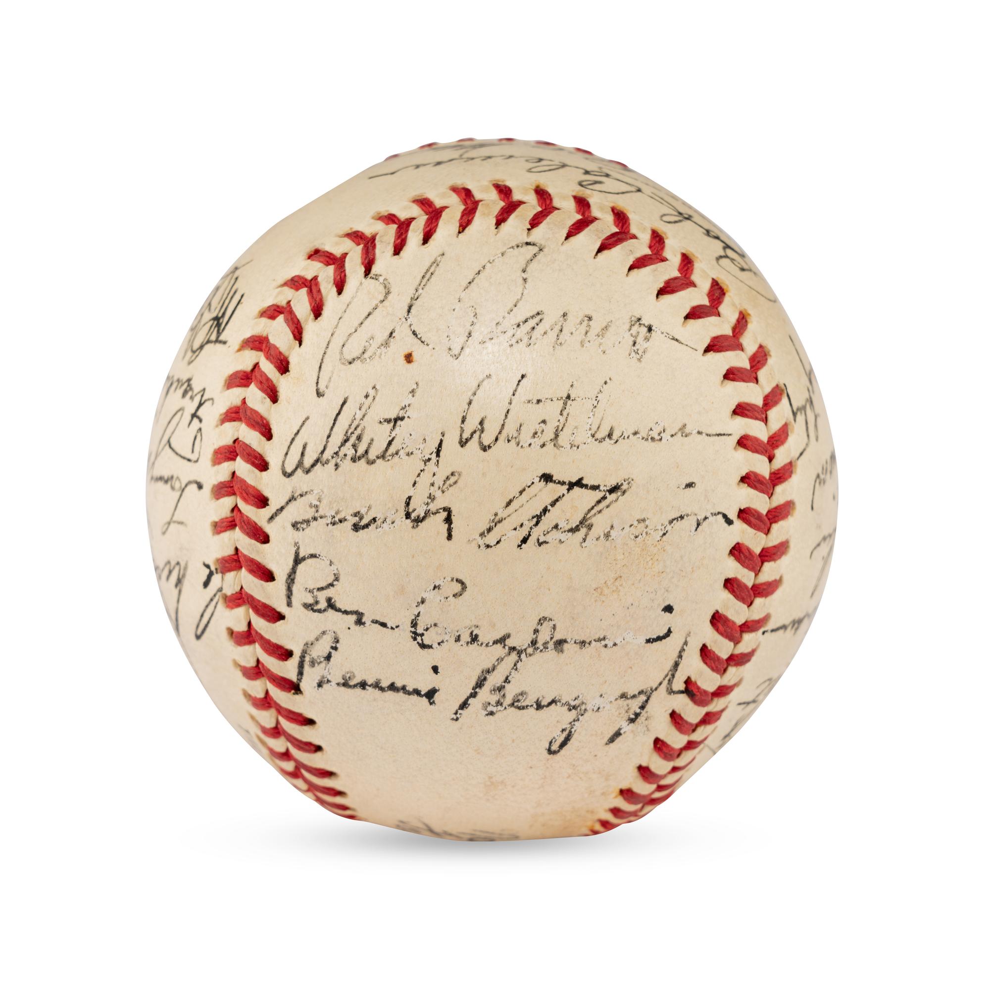 A 1944 Boston Braves Team Signed Autograph Baseball