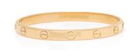 An 18 Karat Yellow Gold "Love" Bracelet, Aldo Cipullo for Cartier, Circa 1970, 20.60 dwts.