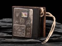 Pueblo Heavily Stamped Ketoh with Carved Shell Inlay