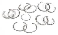 Collection of Southwestern Silver Guard Bracelets Length of one 5 x opening 1 x width 1/8 inches