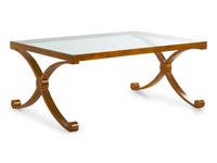 A Metal and Glass Coffee Table