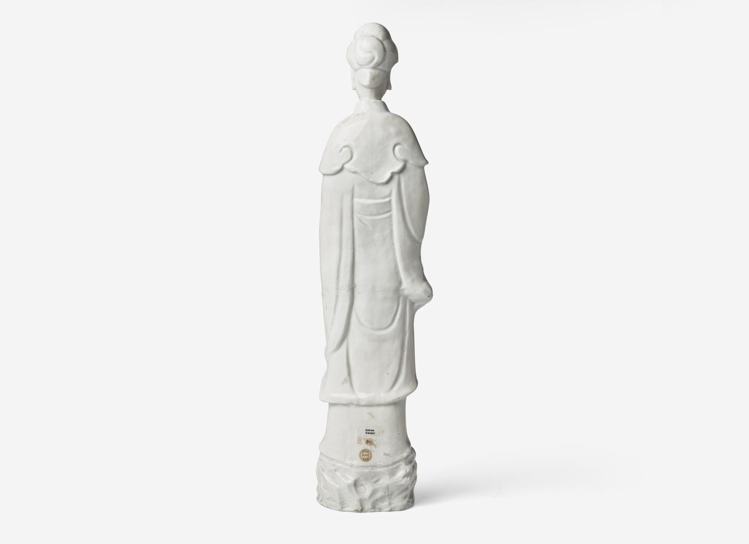 A Large Chinese Blanc De Chine Porcelain Figure of a Meiren
