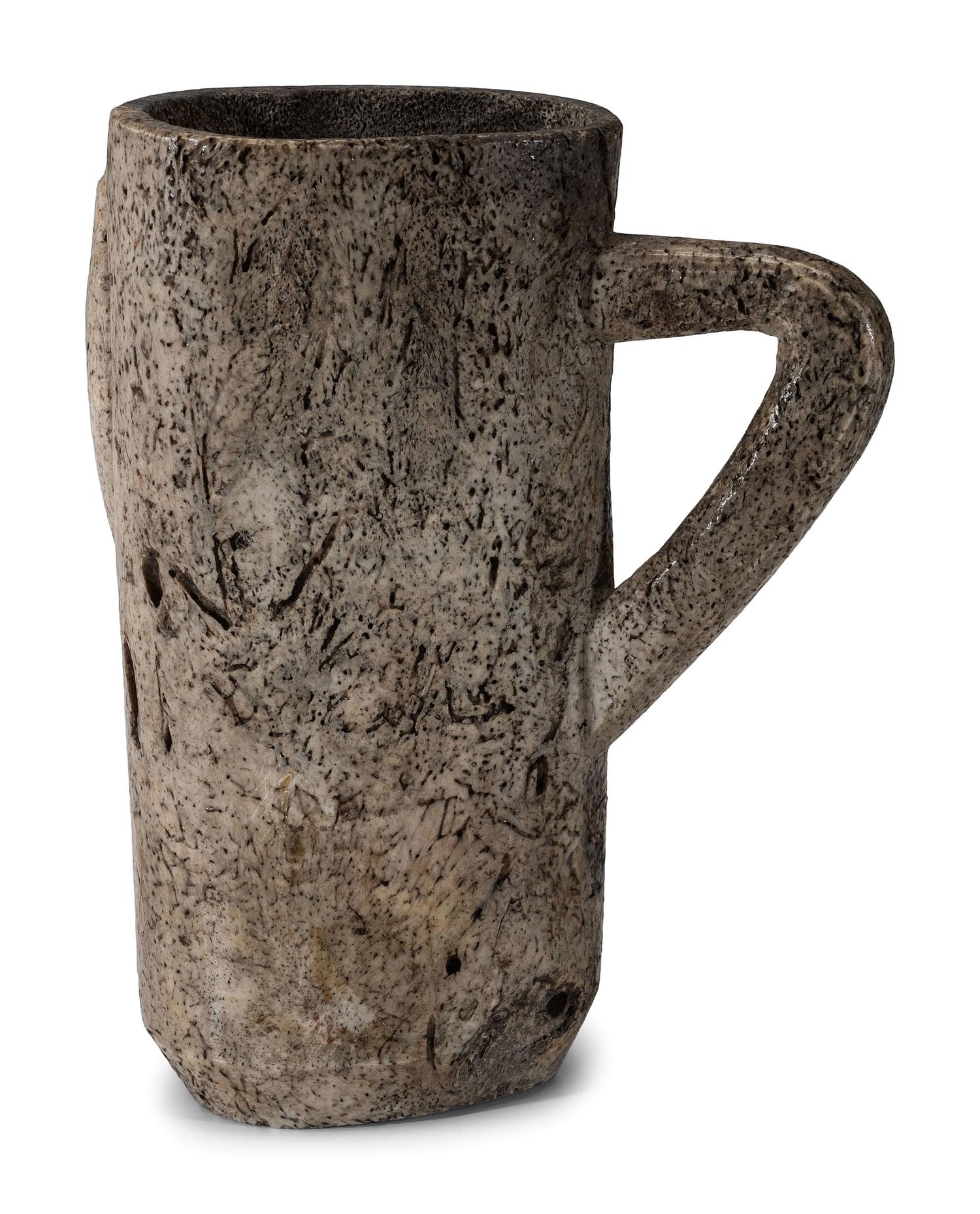 Alaskan Native Carved Whalebone Cup