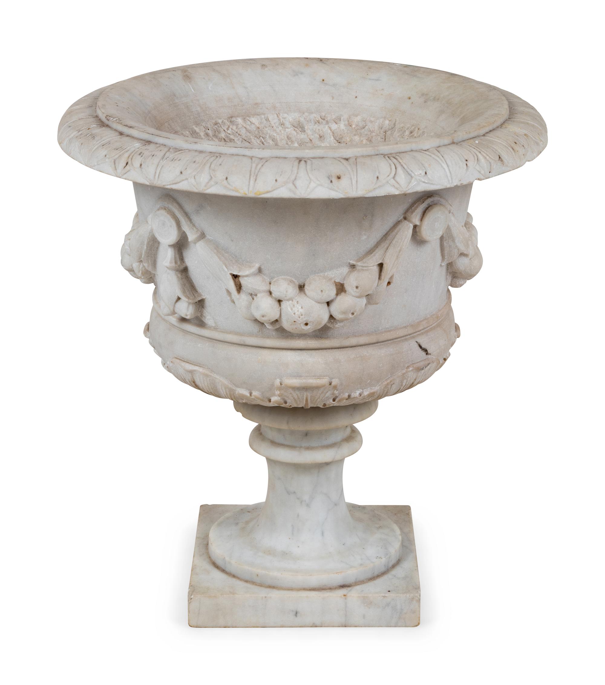 A Neoclassical Marble Garden Urn