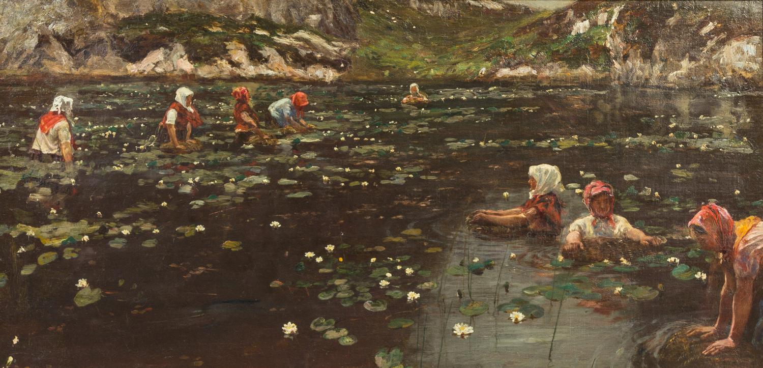 David Murray, (British, 1849-1933), The Lily Harvest, c. 1880