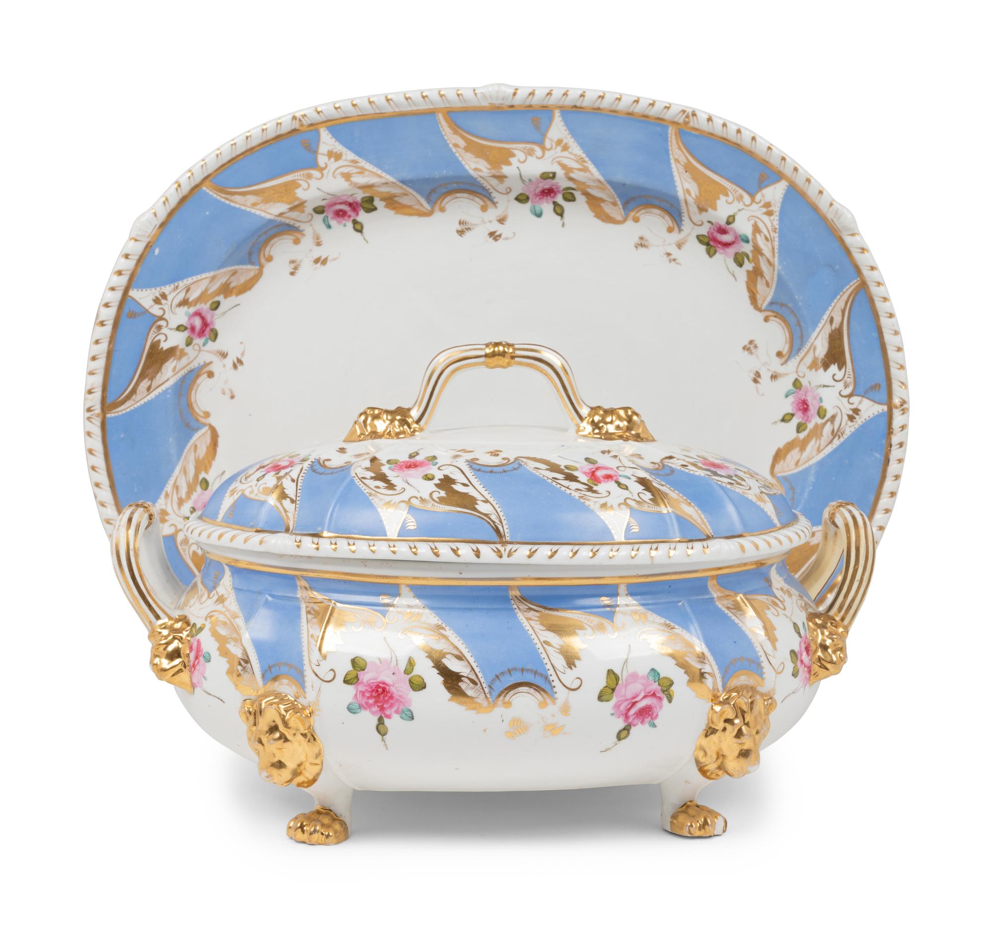 A Group of English Porcelain Tableware