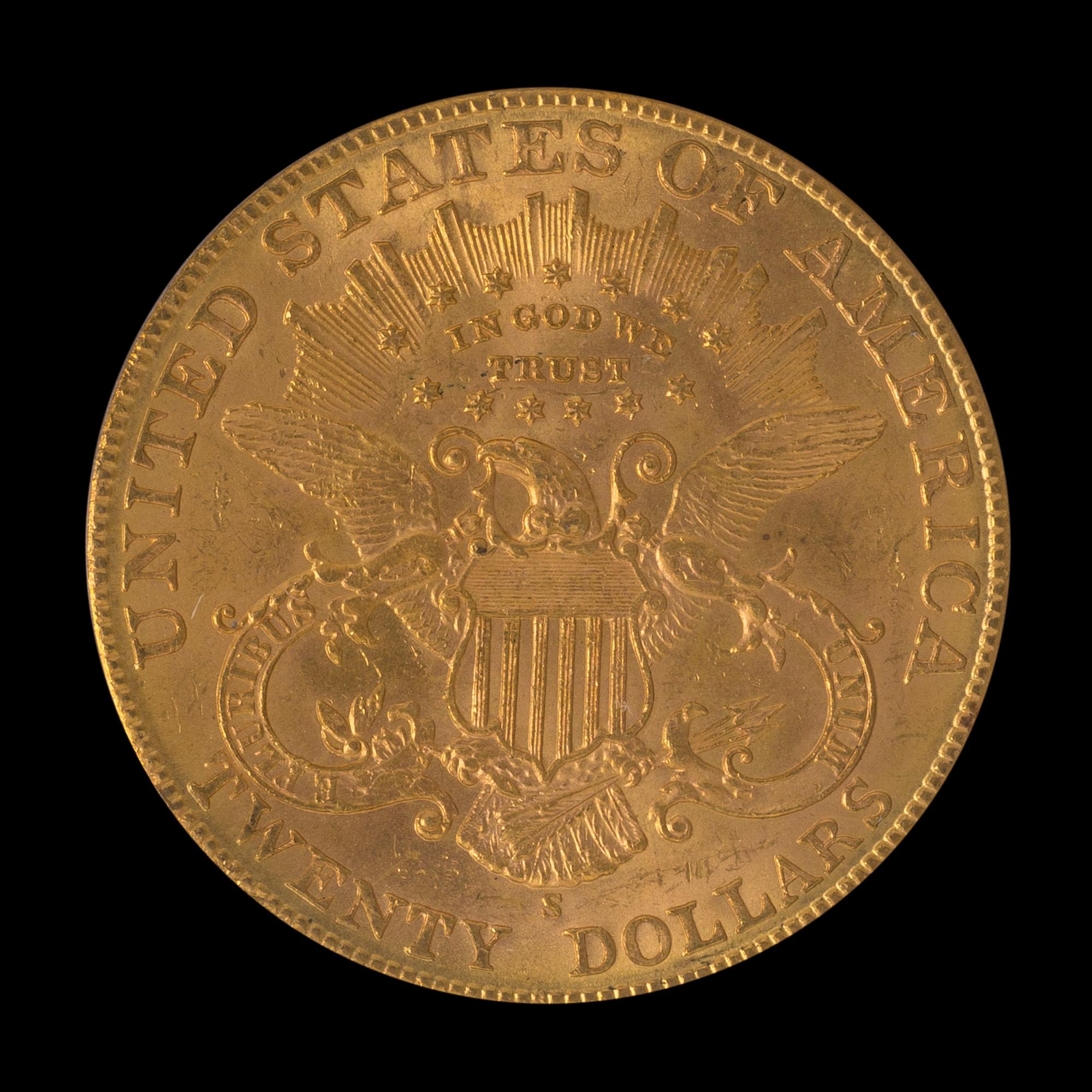 A United States 1907-S Liberty Head $20 Gold Coin