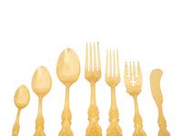An American Silver-Gilt Flatware Service