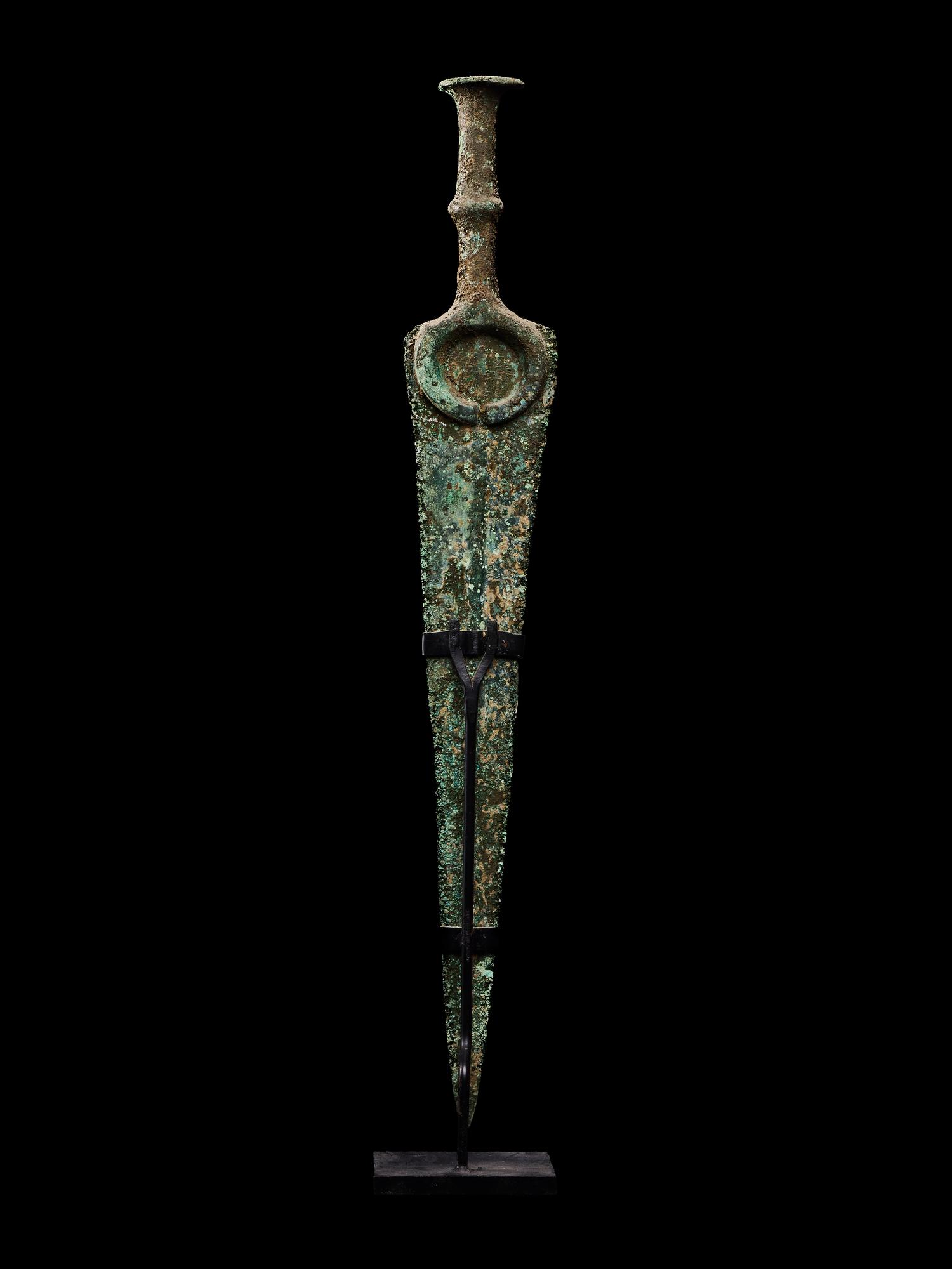 A Luristan Bronze Sword with Crescent Pommel