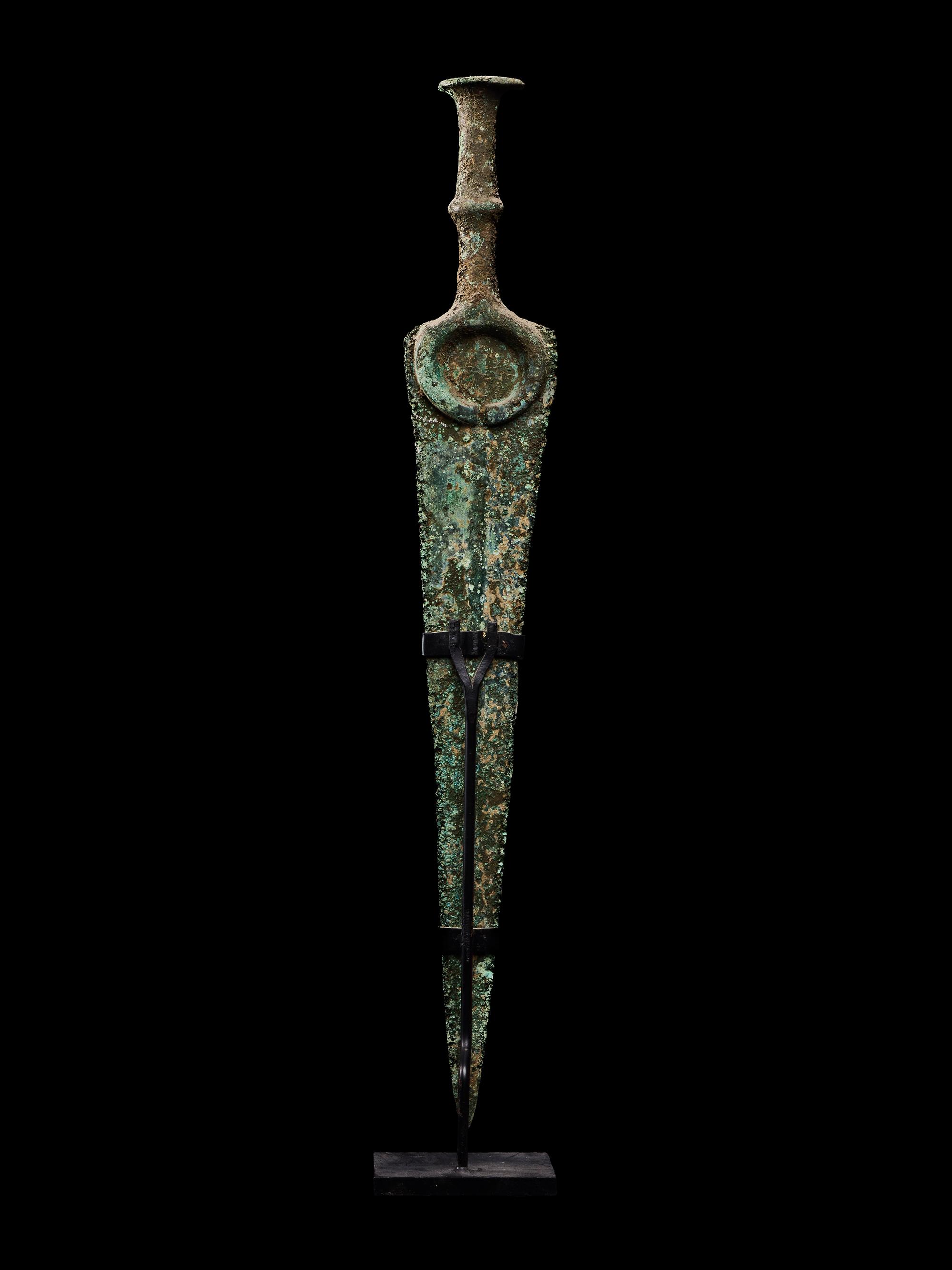 A Luristan Bronze Sword with Crescent Pommel