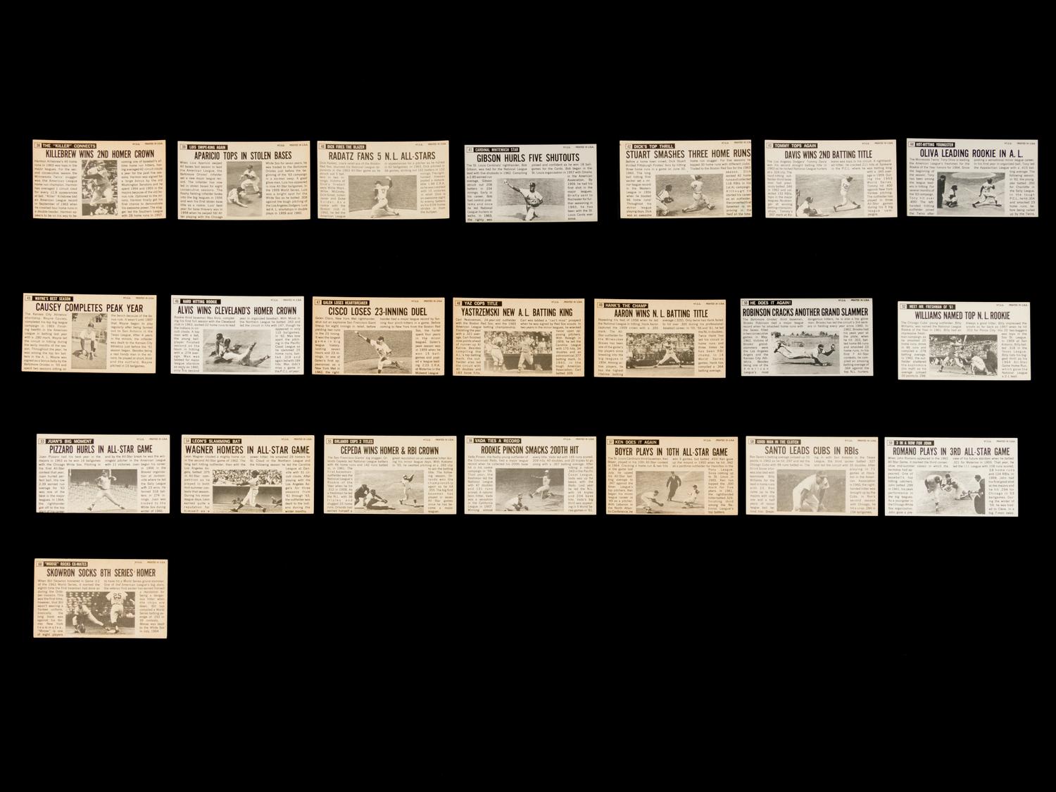 A Group of 1964 Topps Giants and 1970 Topps Super Baseball Card Near Sets
