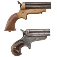 Lot of Two Sharps Four Barrel Derringers: Model 2A and Model 4A