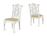 A Set of Six Chinese Chippendale Style Dining Chairs