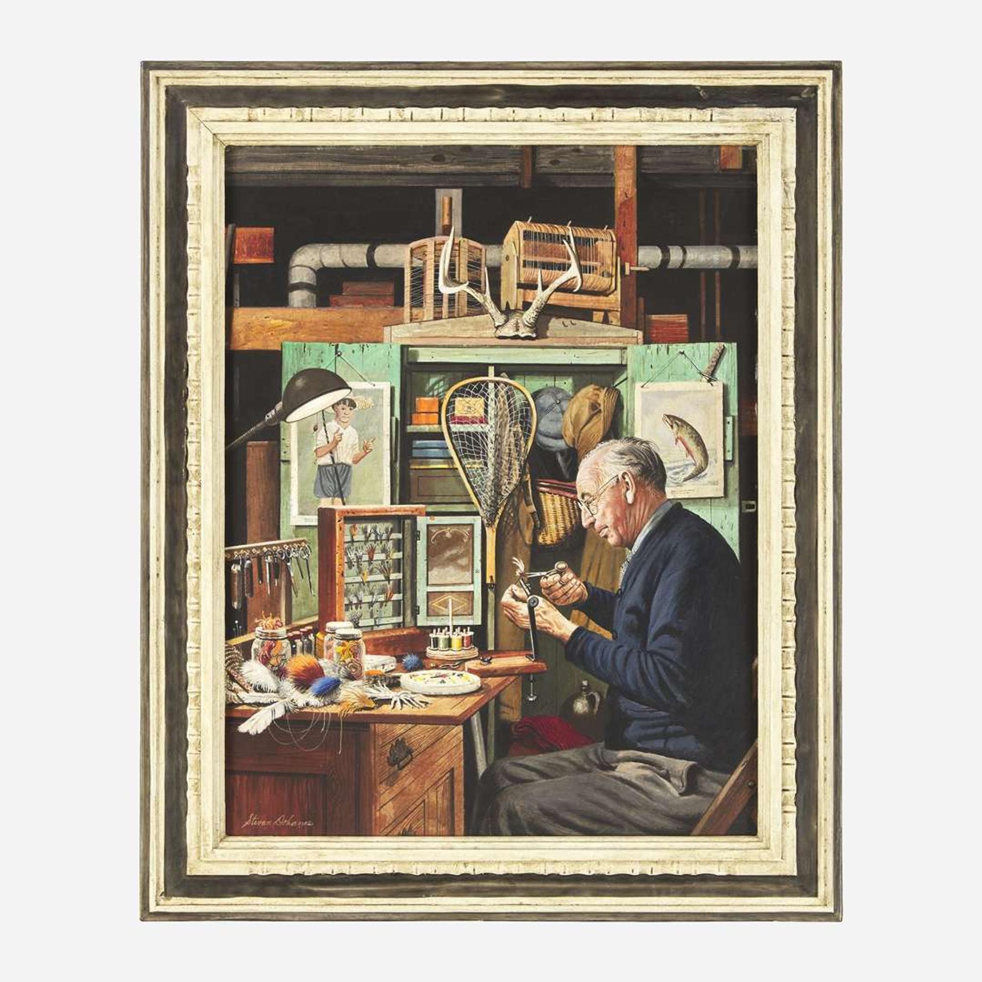 Stevan Dohanos (American, 1907–1995) Tying Flies (Saturday Evening Post Cover)