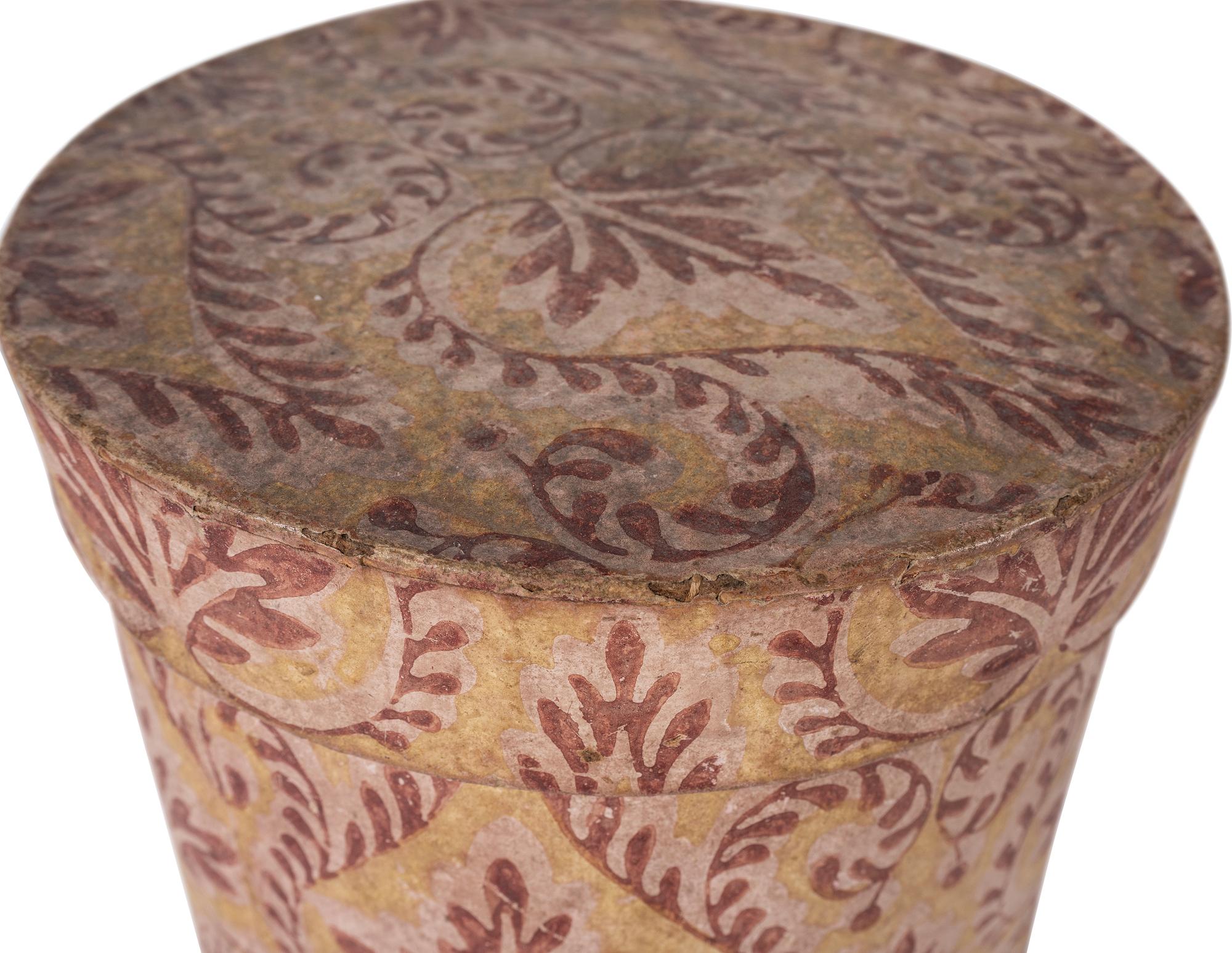 Two Paint Decorated Wallpaper Boxes