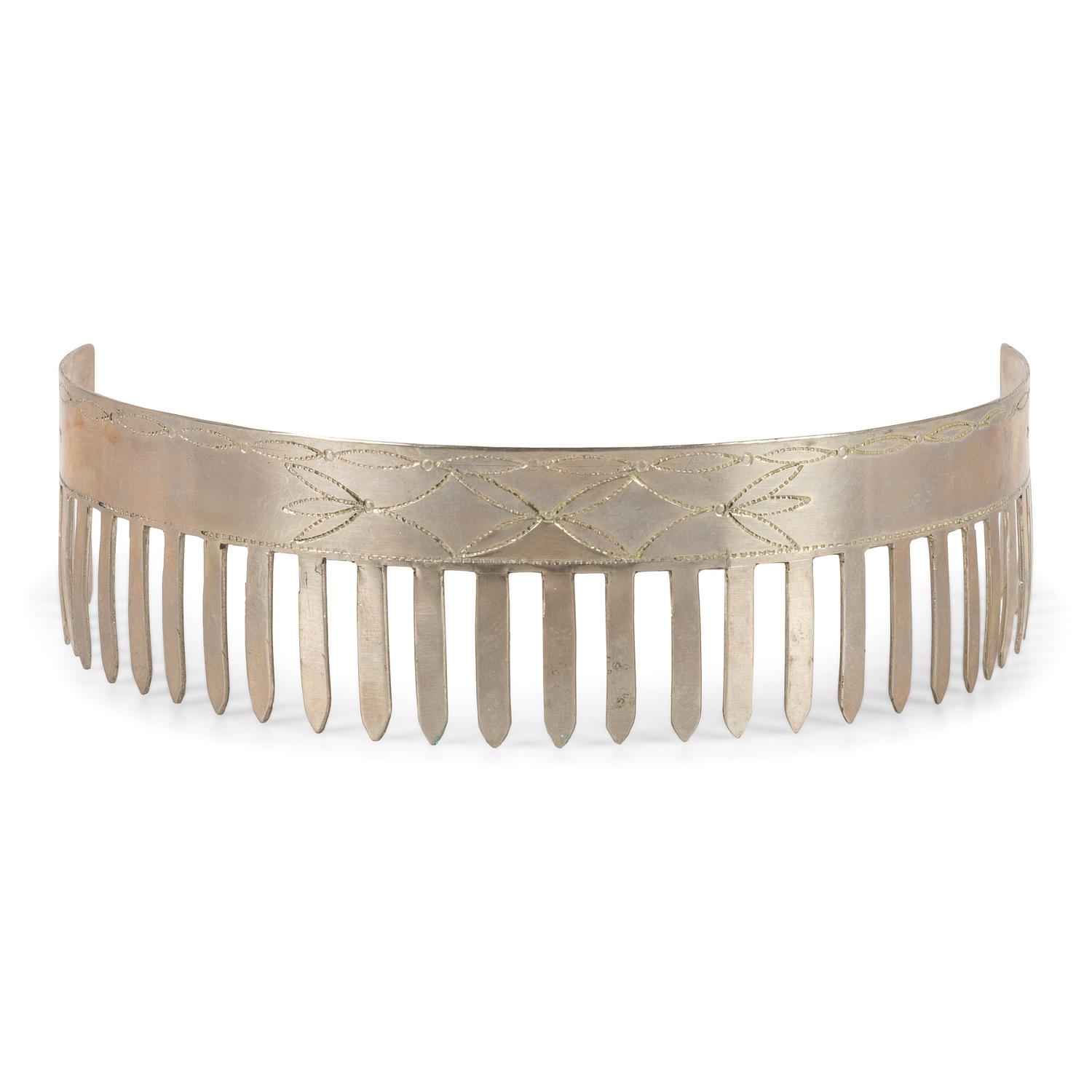 Menominee German Silver Hair Comb