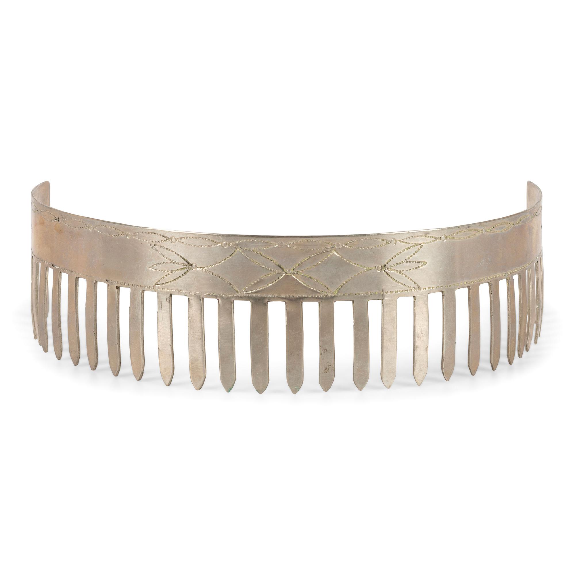 Menominee German Silver Hair Comb