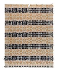 Two Cotton and Wool Jacquard Coverlets