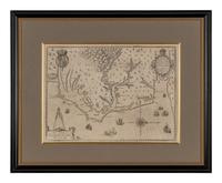 [MAP]. BRY, Theodor de (1528-1598) and John WHITE (1540-1593). Americae pars, nunc Virginia dicta primum ab Anglis . Frankfurt, 1590.