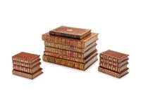 Three Faux Book-Form Cave à Liqueur Sets