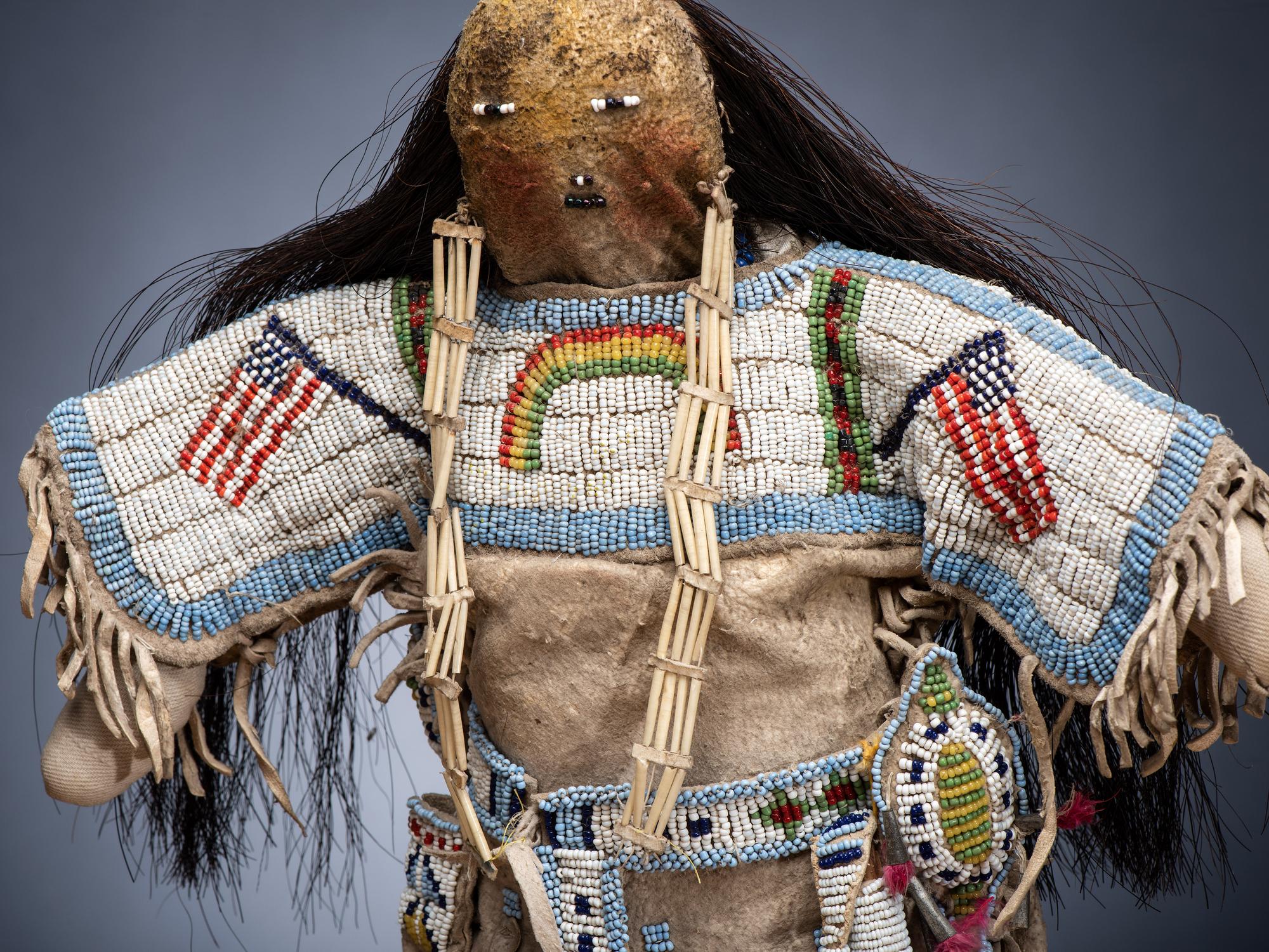 Sioux Doll, with American Flags