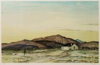 Peter Hurd, (American, 1904-1984), Man Herding