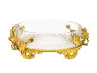 A French Gilt Bronze and Glass Centerpiece Bowl by Edouard Enot
