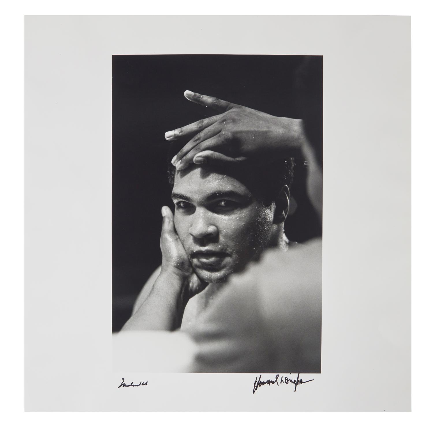 [Ali, Muhammad] Bingham, Howard. Group of 2 Signed Photographs