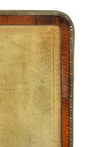 A Regency Brass Mounted Rosewood and Rosewood Grained Writing Table