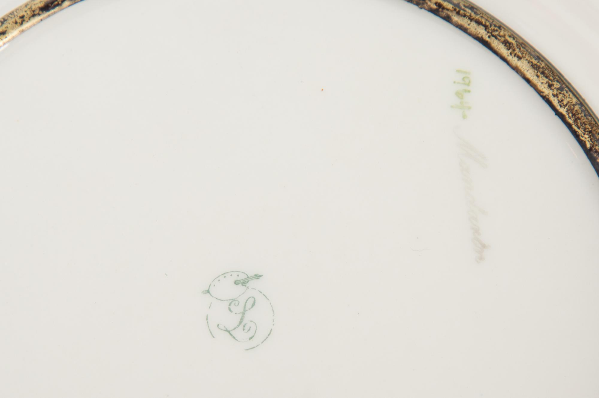 A Lenox Beleek Porcelain Overlay Dessert Service — 20TH CENTURY