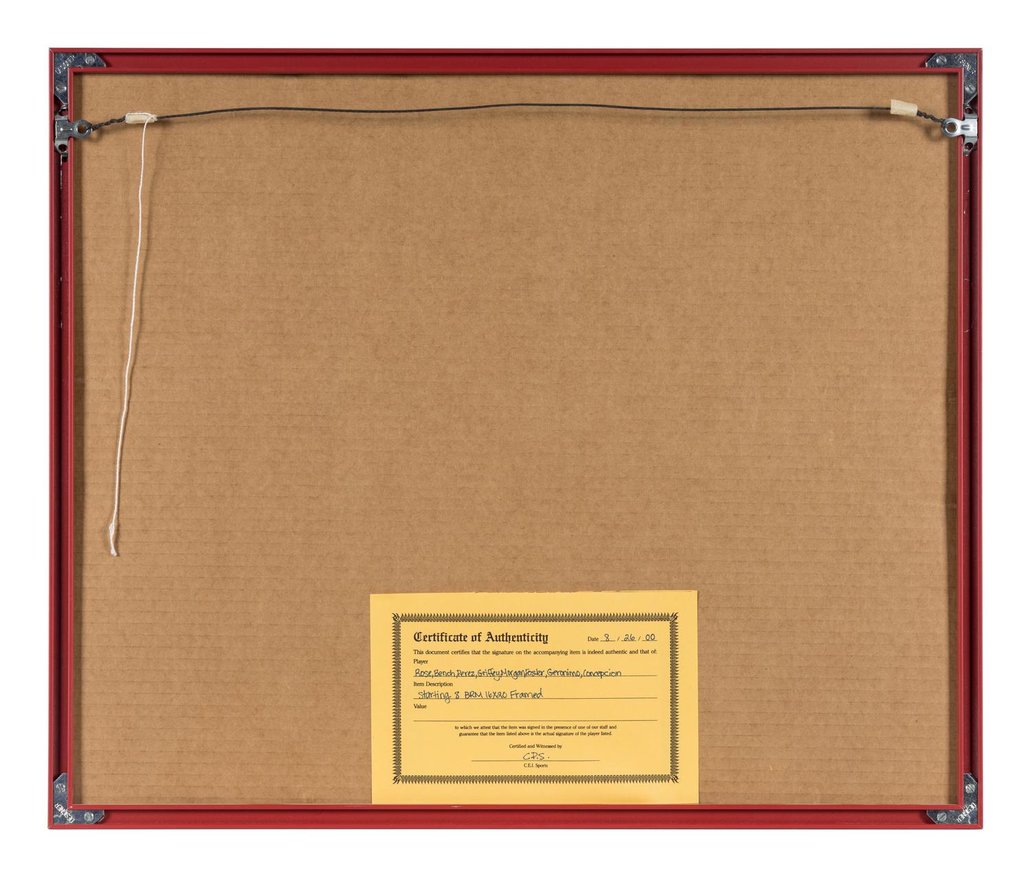 A Multi Signed Cincinnati Reds Big Red Machine Starting Lineup Autograph Photo (Beckett Authentication Services Letter),