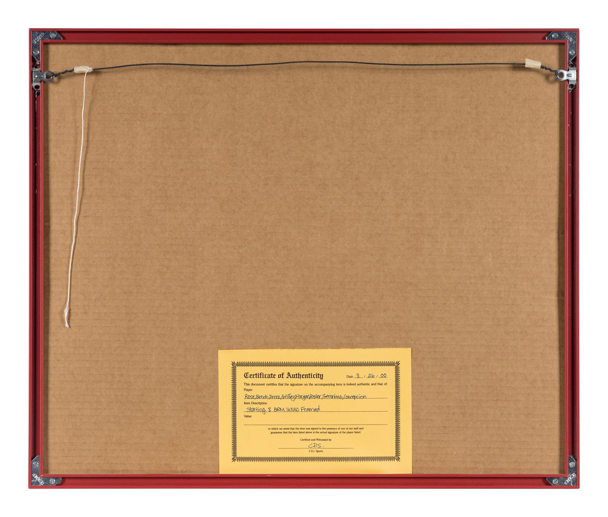 A Multi Signed Cincinnati Reds Big Red Machine Starting Lineup Autograph Photo (Beckett Authentication Services Letter),