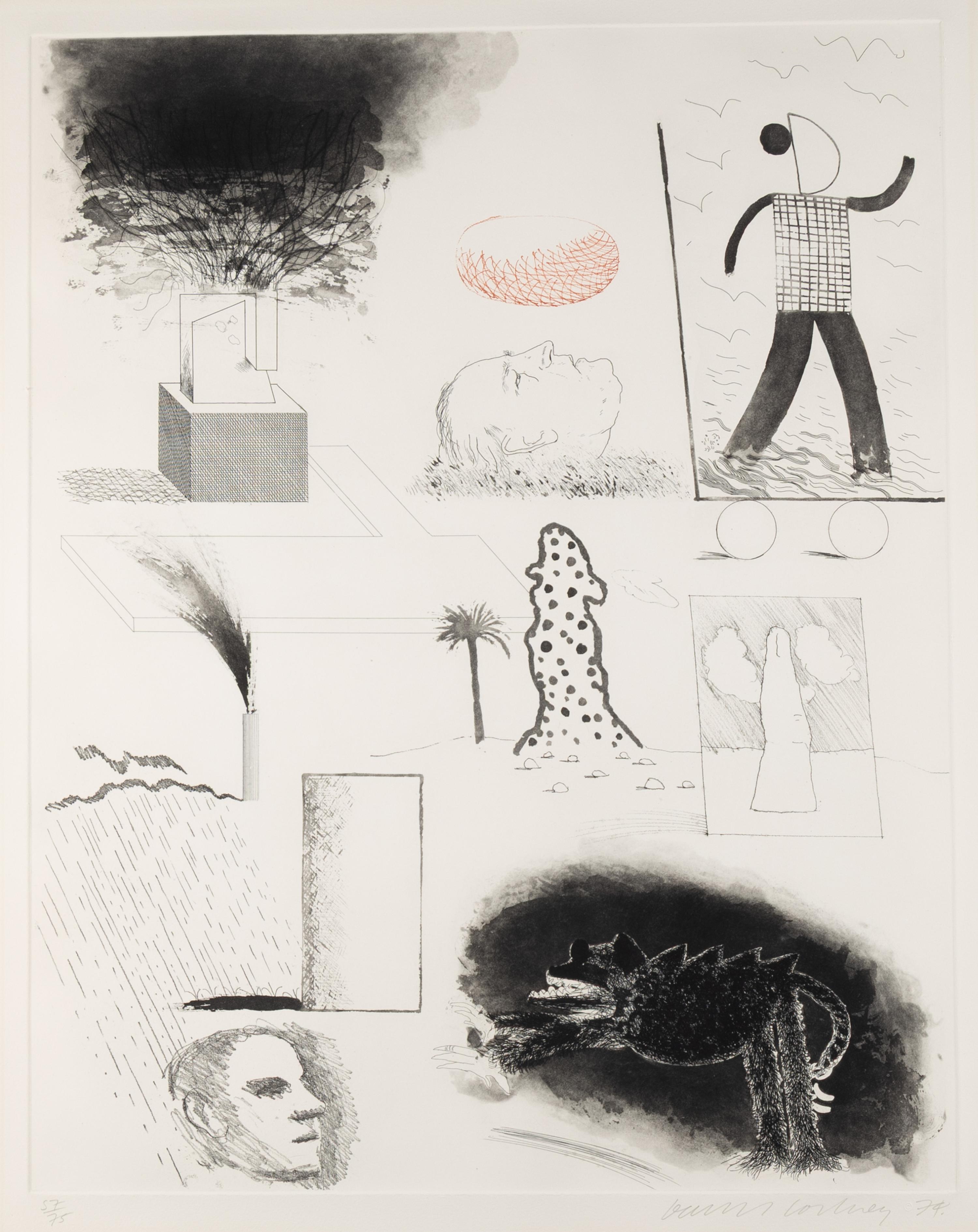David Hockney (British, 1937-2026) — Showing Maurice the Sugar Lift, 1974