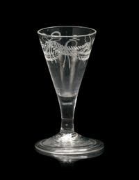 Two English Engraved Diminutive Ale Glasses
