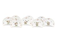 A Set of Eight Herend Rothschild Bird Crescent-Form Side Plates