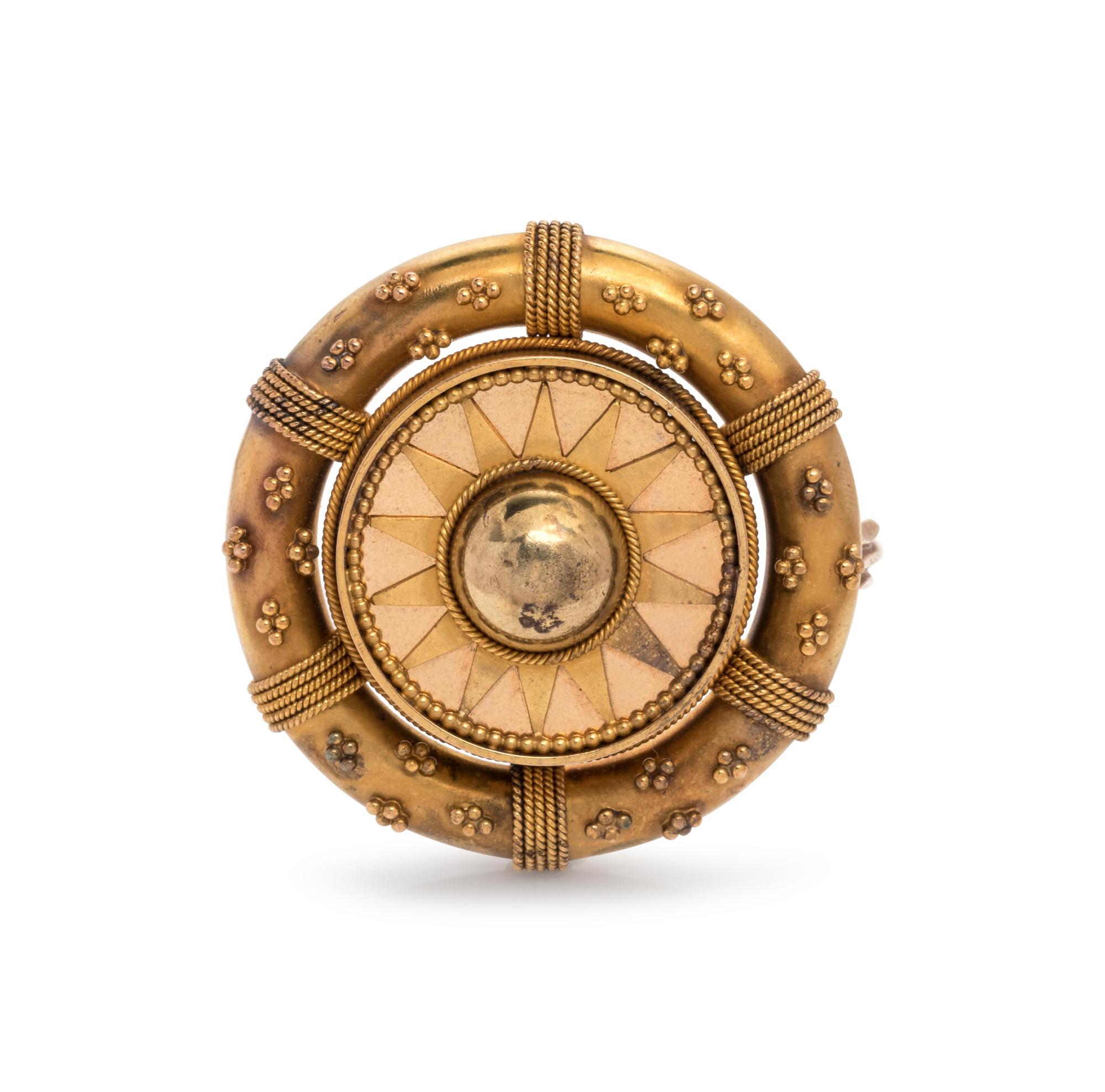 Etruscan Revival, Gold Pendant/Brooch