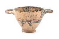 A Greek Pottery Bowl Diameter 5 1/2 inches.