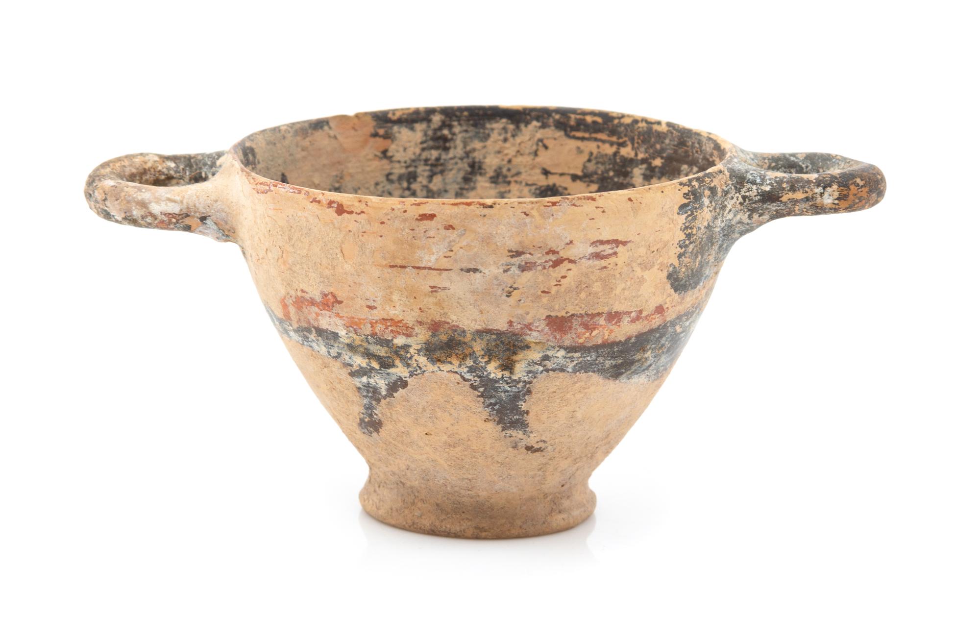 A Greek Pottery Bowl Diameter 5 1/2 inches.