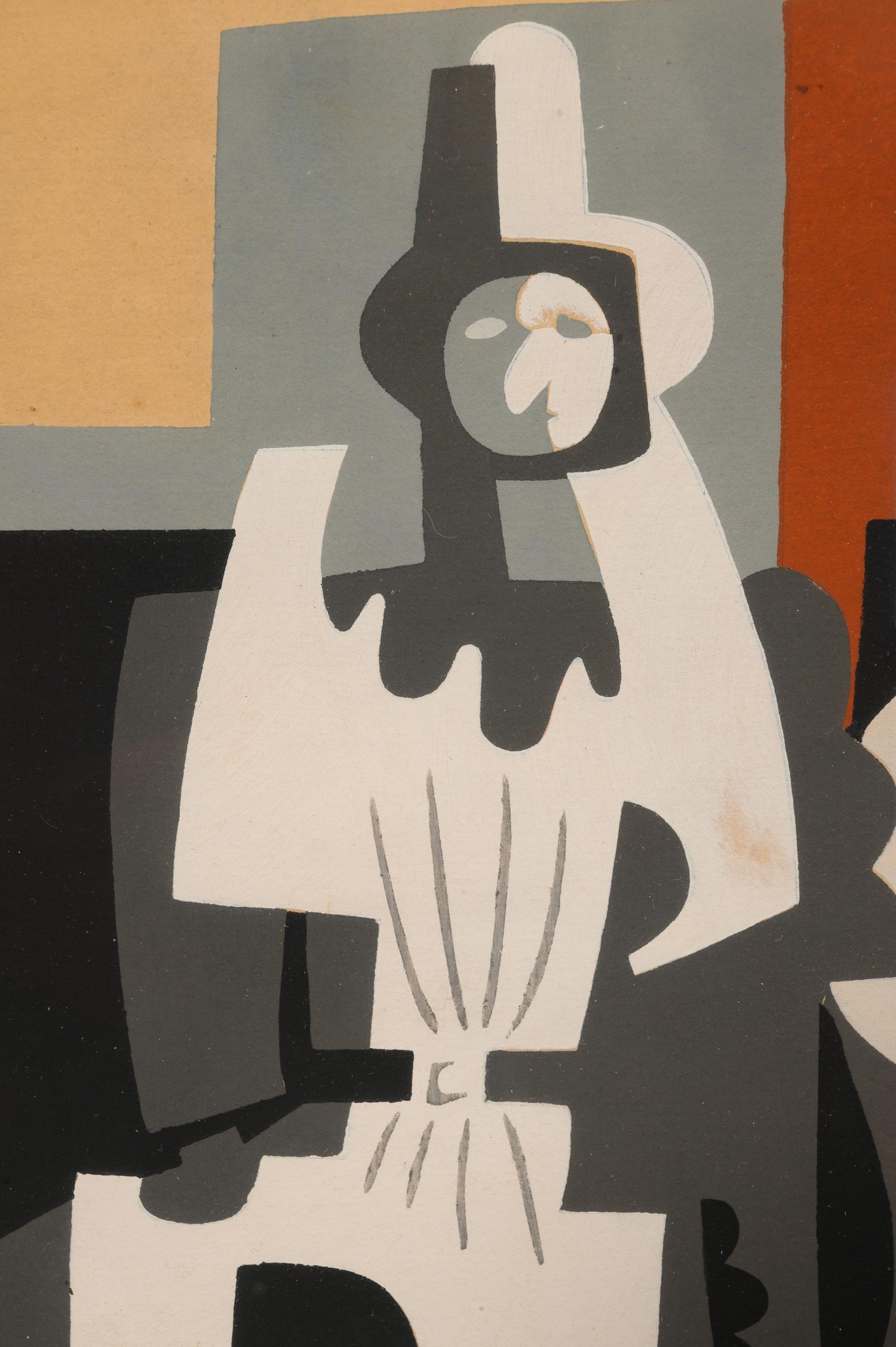 Pierrot et Arlequin à la Terrasse de Café (from Dix Pochoirs ), ca. 1920