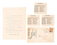 [CLEVELAND, Grover (1837-1908)]. A group of photographs, advertising cards, and campaign ephemera related to Grover Cleveland, comprising: